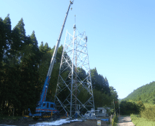 鉄塔の建設工事